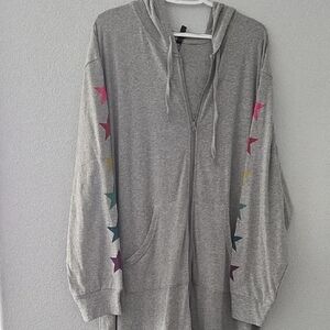 Torrid Gray Zip-Up Hoodie Onsie